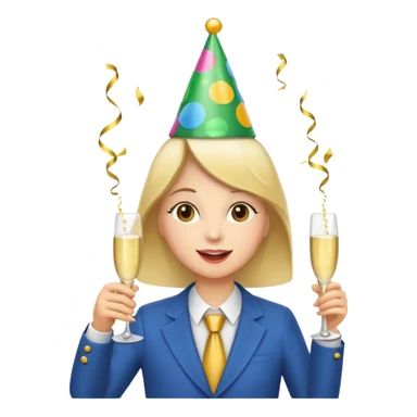 Champagne spilling crazy congrats sticker