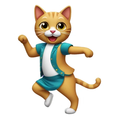 Cat dancing salsa  sticker