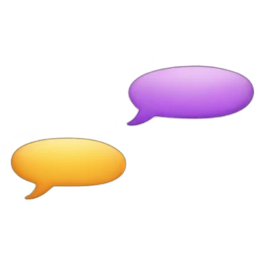 three speech bubbles that are directed in the came direction sticker