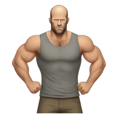 jason statham muscles sticker