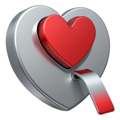 magnet pulling a small heart sticker
