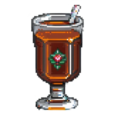 traditional Turkish tea glass with tea sticker