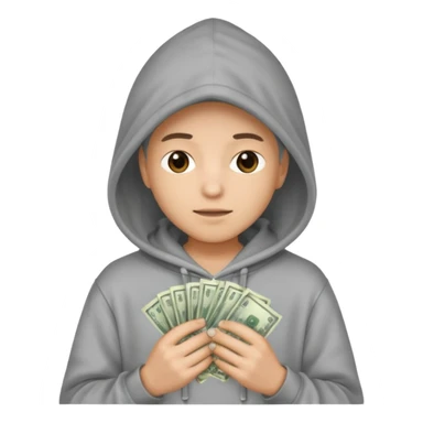 lighitng money hoodied sticker