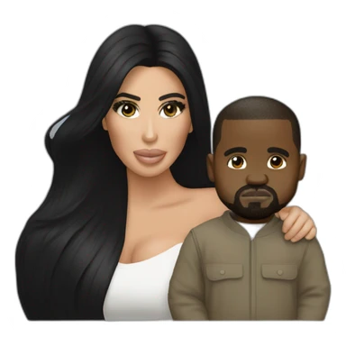kim kardashian holding midget kanye sticker
