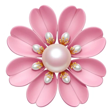 light pastel sakura flower with pearl  sticker