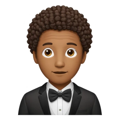 Curly-haired black man wearing bow ties sticker