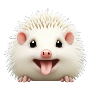  red-eyed albino hedgehog sending a kiss  sticker