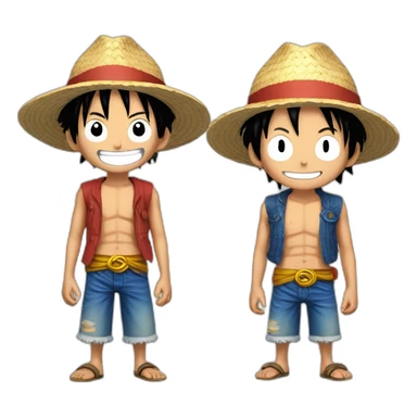 luffy avec ace sticker