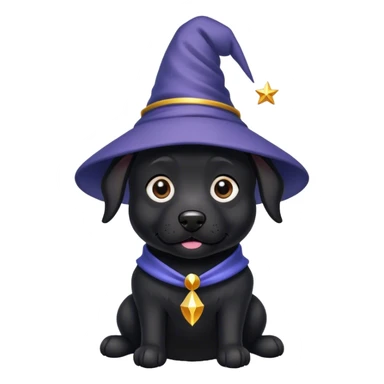 black dog Wizard sticker