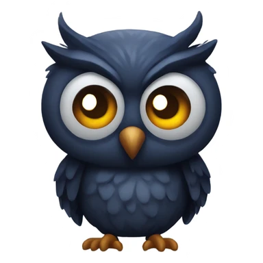 Scary owl midnight sticker