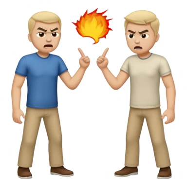 two men arguing full body sticker