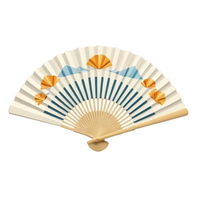 paper hand fan sticker