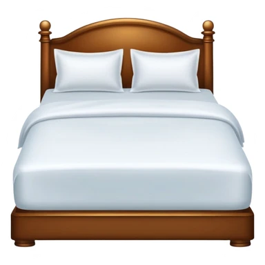 Luxury bed with white sheets sticker