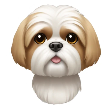 shih tzu dog with white face tan fur around the eyes and light tan ears sticker