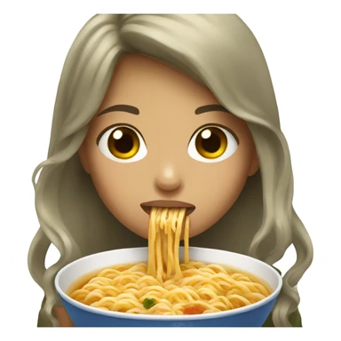 Girl which eat a Ramen sticker