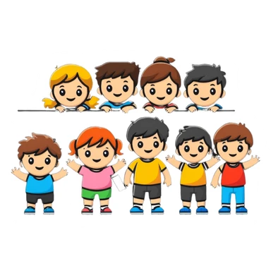 The Goonies group of kids, adventure movie characters sticker