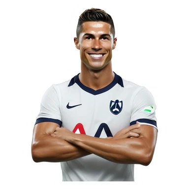 Cristiano Ronaldo in a Tottenham hotspur jersey doing his signature celebration  sticker