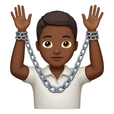 Black person picking cotton with chains around his hand and neck  sticker