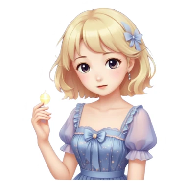 Pastel warm-colored romantic vintage gorgeous beautiful lush sensual sweet cute anime sparkly Moonlight date sticker