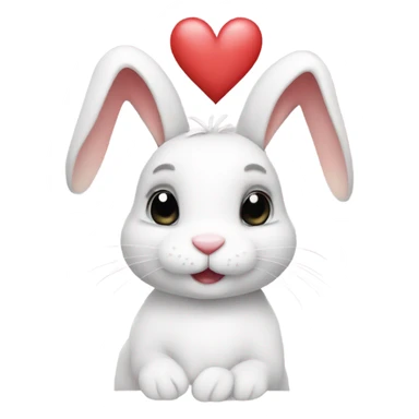 Bunny with heart sticker
