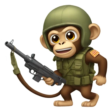 monkey going to war sticker