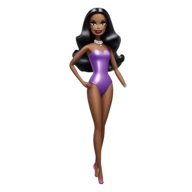1960’s Debut Barbie CC,Morticia Addams,cute,showing off, sparkling swimwear, accessories  sticker