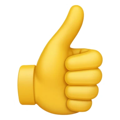 thumbs up emoji, positive and friendly sticker