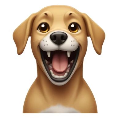 evil dog laughing  sticker