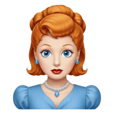 Lucille Ball with blue eyes sticker