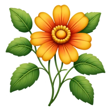 vintage emogie flower sticker