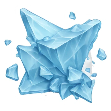 sharp smashed ice flying pieces  sticker