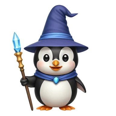 penguin wizard emoji sticker