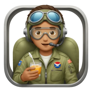 Man eating a plane while flying sticker