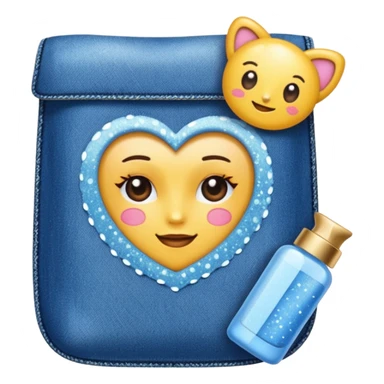 skin care Kit glittery denim sticker