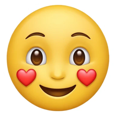 happy smiling face emoji with heart eyes sticker