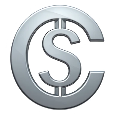 $ dollar metal symbol sticker