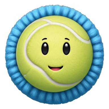 full blue tennis ball sticker