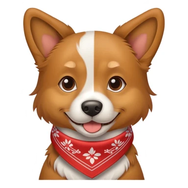 dog with bandana sticker