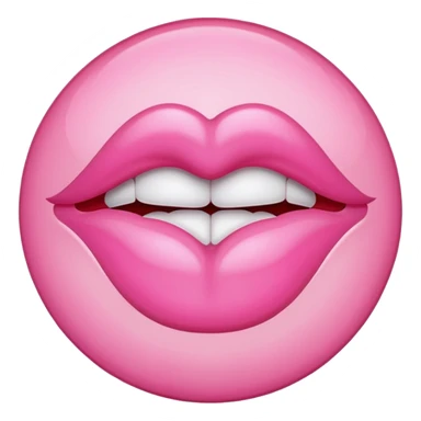 pink kiss mark sticker