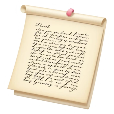 Light cream color romantic letter sticker