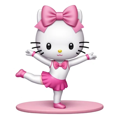 hello kitty gymnastics walkover sticker