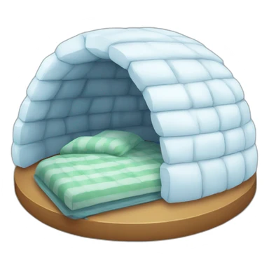 igloo with sleeping bed sticker