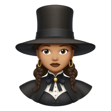 Zendaya engulfed in an enormous top hat that is way too big for her  sticker