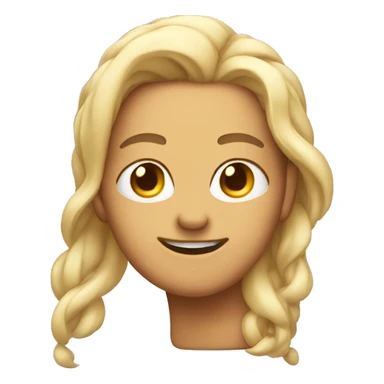 Smirking while tucking hair behind ear sticker