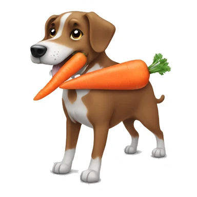 dog eat carrot sticker