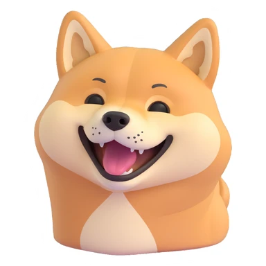 shiba inu, laughing sticker