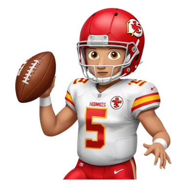 ￼ ET and Patrick Mahomes playing football together sticker