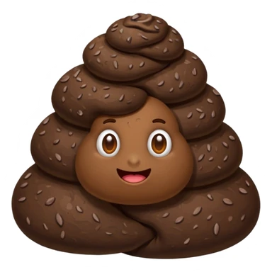 A poop wearing a poop wearing a poop sticker
