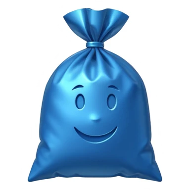 blue coins credit in a package sticker