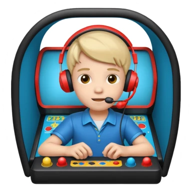 Retro Arcade Kid sticker